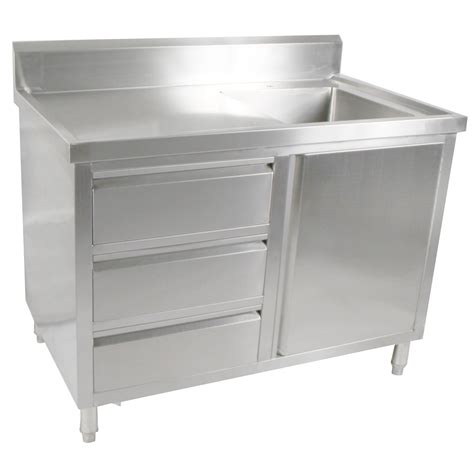 stainless steel kitchen sink cabinet|deep stainless sink with cabinet.